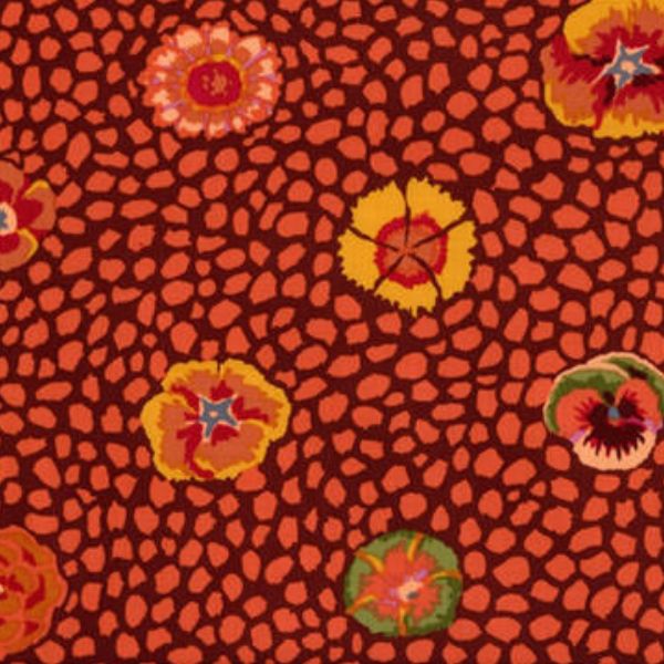 GP59.Brown Guinea Flower, Kaffe Fassett