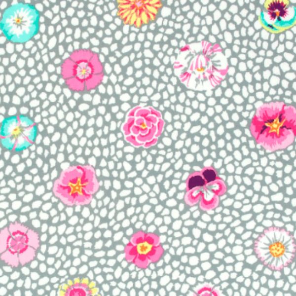 GP59.Grey Guinea Flower, Kaffe Fassett