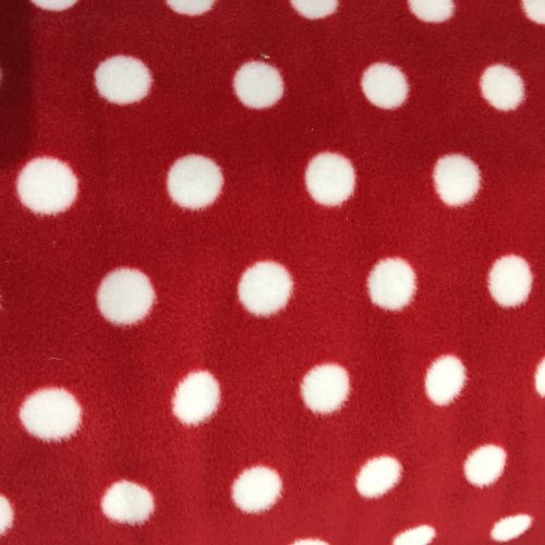 C5773 - Red and White Spot - Cuddle Fleece