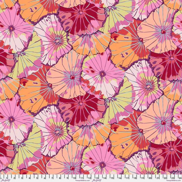 PWGP029.Red Lotus Leaf Kaffe Fassett