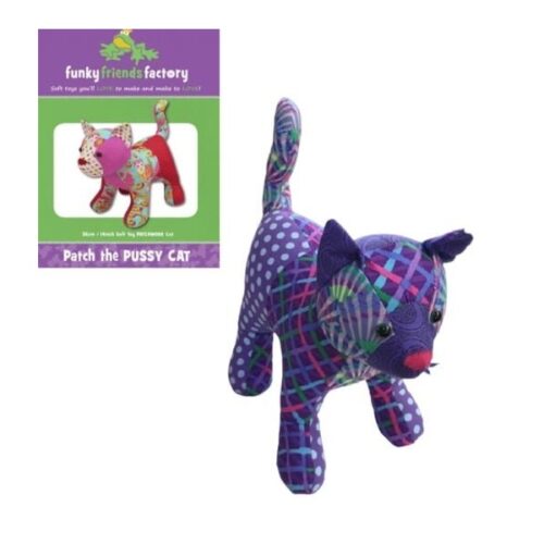 FF4705 Patch the Pussycat – Funky Friends Factory – The Purple Kaffe Cat Kit