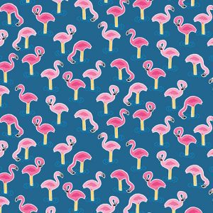Makower Pool Party 2440-B Flamingoes