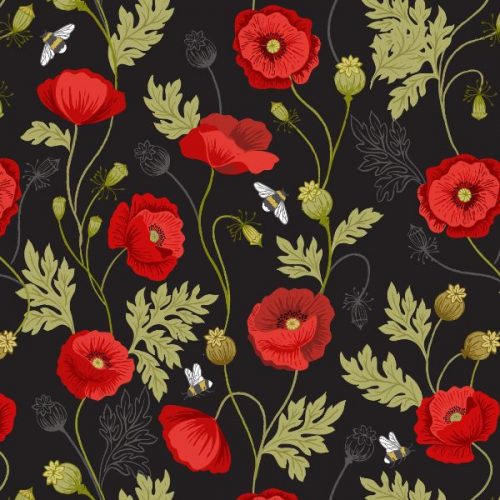 Poppies A553.3 Black