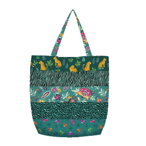 Jewel Tones Striped Tote Bag Kit