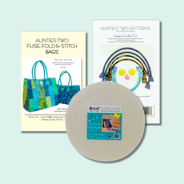 Aunties two Fuse, Fold and Stitch Bag Bosal Bundle