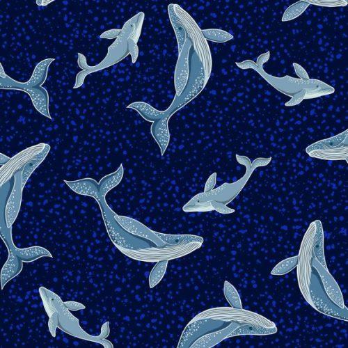 A781.3 Whales on Dark Blue