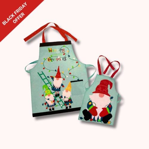 Handmade Holiday Hanging with my Gnomes Adult & Child Apron Kit