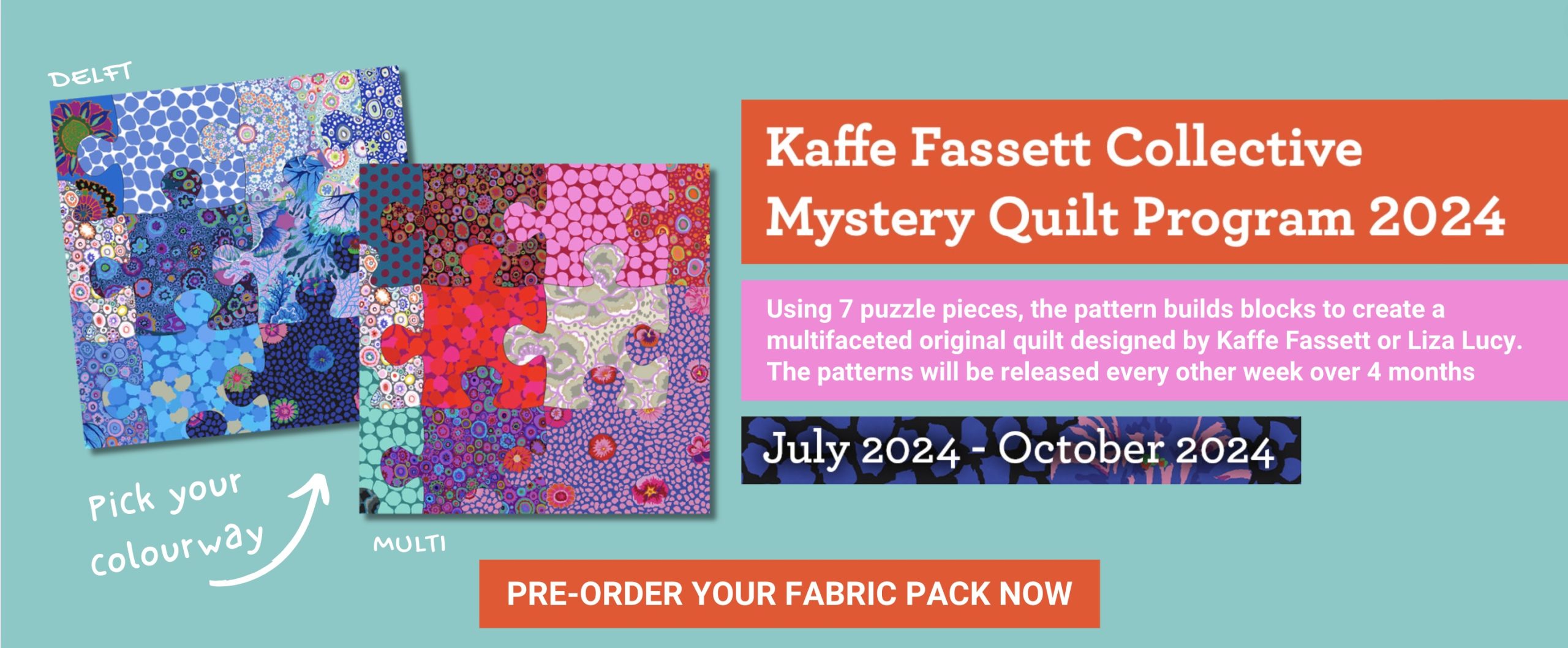 Kaffe Fassett Mystery Quilt Banner - Website