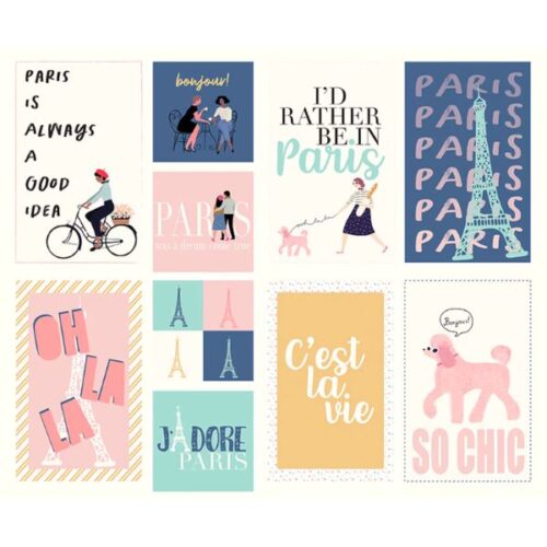 P11368 Saturday In Paris Panel Cream 36" Saturday In Paris Riley Blake Designs