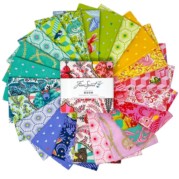 FB6CPTP.BESTIES Besties 5inch Squares Pack Tula Pink Free Spirit Branded