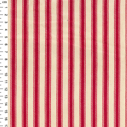 Red Canvas Ticking Stripe JLC0018