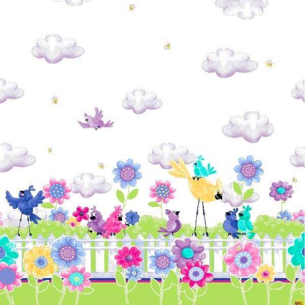 20381-100 White Bird's Buddies Border Susybee