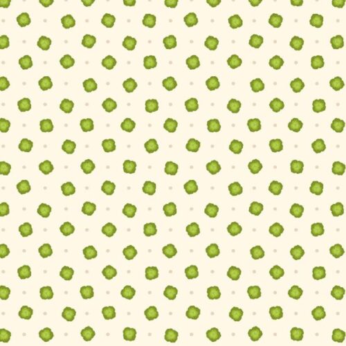A821.1 Polka dot cabbage on cream, The Kitchen Garden