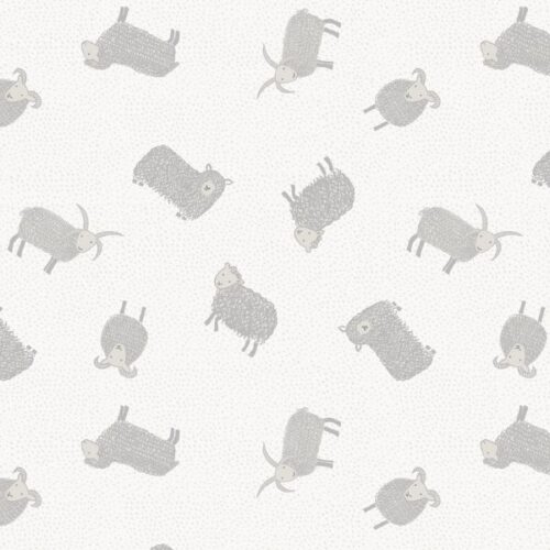 A94-3A Country Life Reloved, Sheep on White, Lewis & Irene