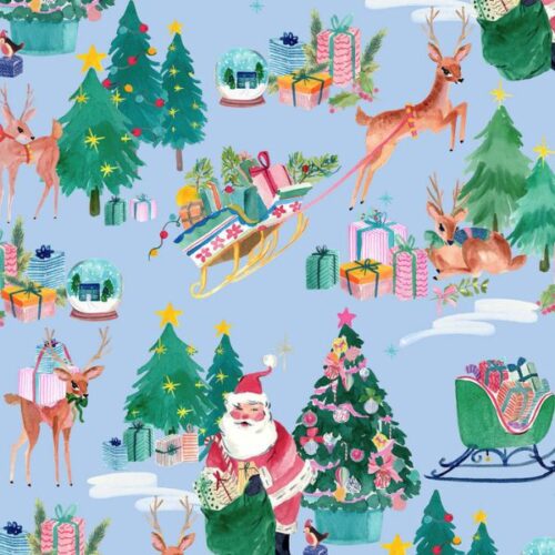 BG029 Bluebellgray FA LA LA, Deer Santa Icicle