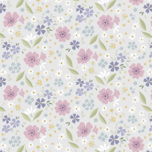 Floral Song Floral Art on Pale Grey CC32.2