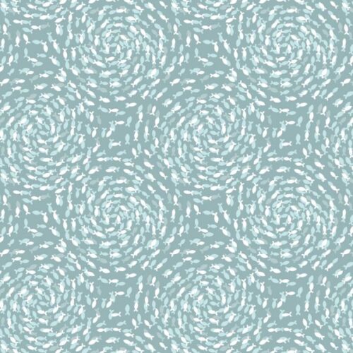 Ocean Pearls Fish Swirls on Sea Froth with Pearl - A827.1