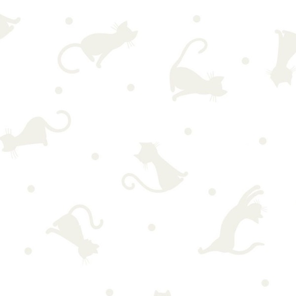 TT6.1 Cats Tiny Tonals - White on White, Lewis & Irene