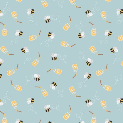 Teddy Bears' Picnic Honey Bee on Duck Egg - A796-2