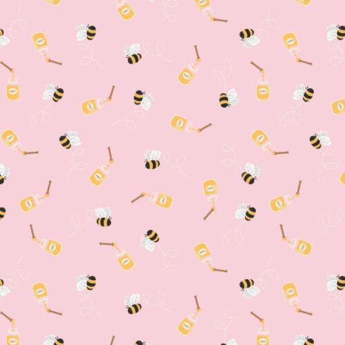 Teddy Bears' Picnic Honey Bee on Pink - A796-1