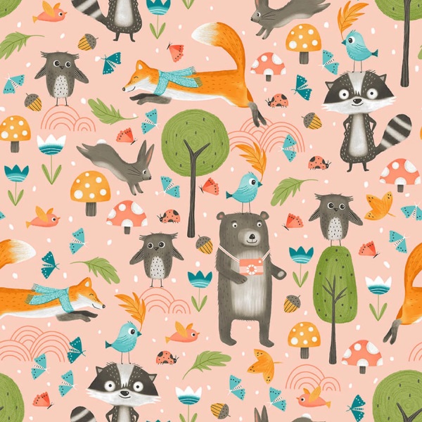 6410-22 Scenic Pink Welcome to our Neighbourhood by Studio E