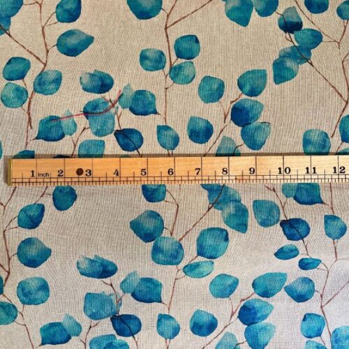 DCL053 Watercolour Leaves Teal Ruler