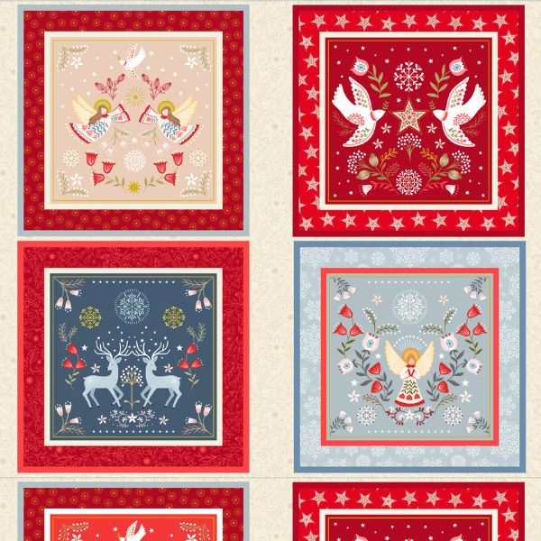 Peace and Joy Cushion Panel 1 Yard Panel - C107