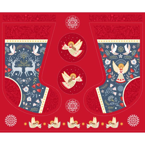 Peace and Joy Stocking Panel 1 Yard Panel - C106