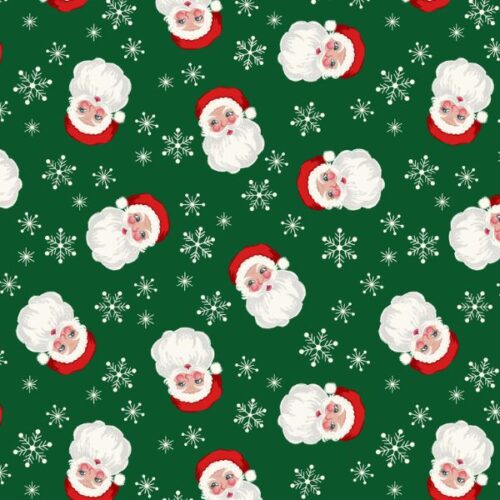 Oh Christmas Tree! Santa on Green with Pearl - C118.3