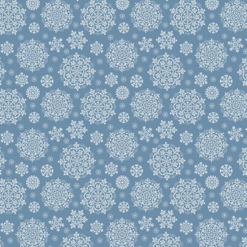 Peace and Joy Snowflakes on Iced Blue - C111.3