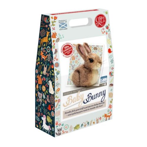 Baby Bunny Needle Felting Kit Box, The Crafty Kit Company