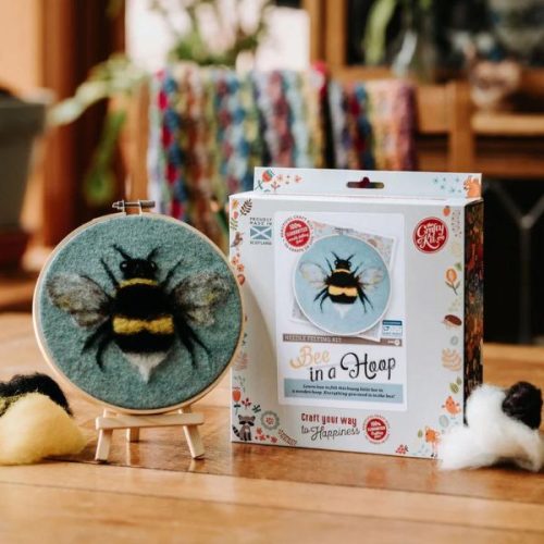 Bee in a Hoop Needle Felting Craft Kit Box & Kit