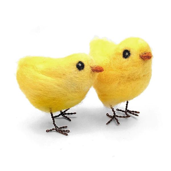 Chirpy Chicks Needle Felting Kit Finished Pieces, The Crafty Kit Company