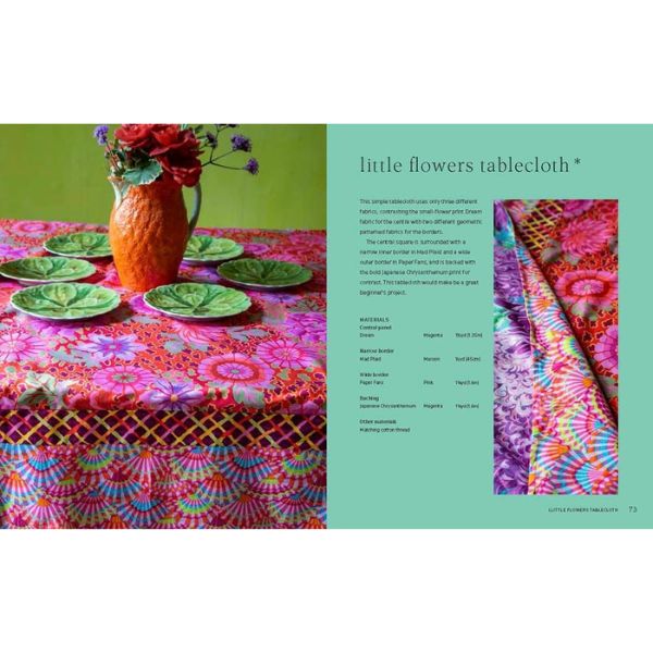 Kaffe Fassett's Brilliant Little Patchwork Collection Tablecloth