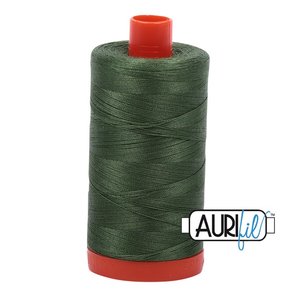 Aurifil 50 WT Cotton Thread Very Dark Grass Green MK50SC6-2890