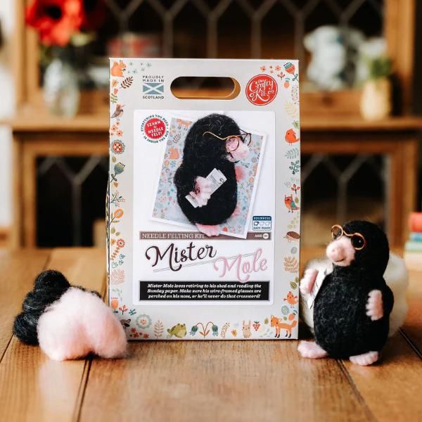 Mr Mole Needle Felting Kit Box & Contents