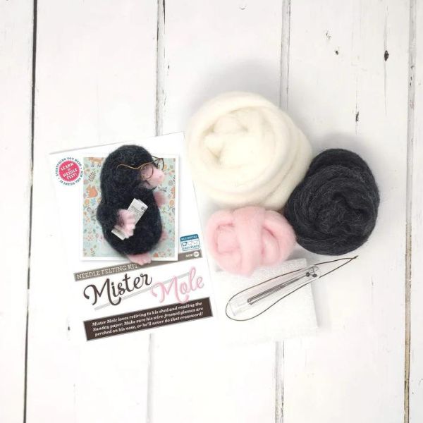 Mr Mole Needle Felting Kit Contents