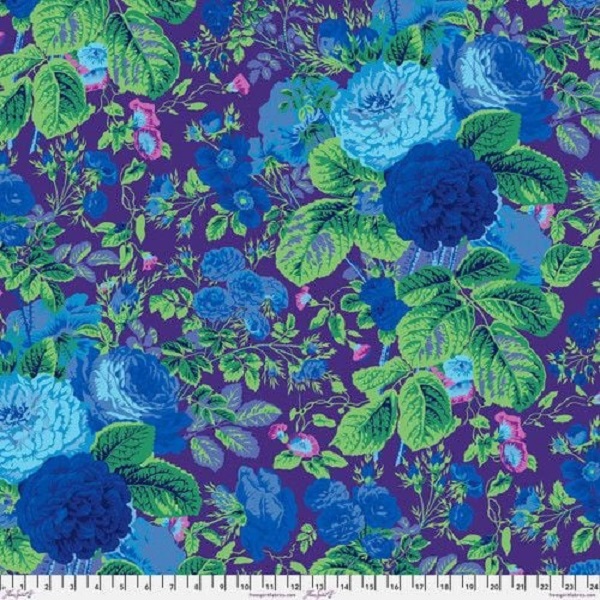PWPJ053.Purple GRADI FLORA, Philip Jacobs for Kaffe Fassett Collective