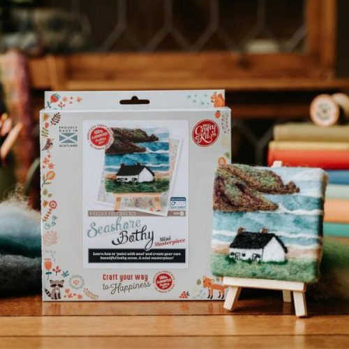 Seashore Bothy Cottage Needle Felting Kit, Mini Masterpiece Box & Kit