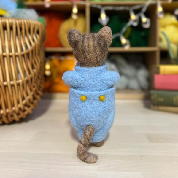 Tom Kitten Needle Felting Craft Kit Finished Back, Beatrix Potter