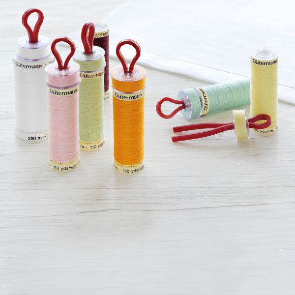 734565 Display Gutermann Thread Set Sew-All 10 x 100m Assorted and 10 Bobbin Clips
