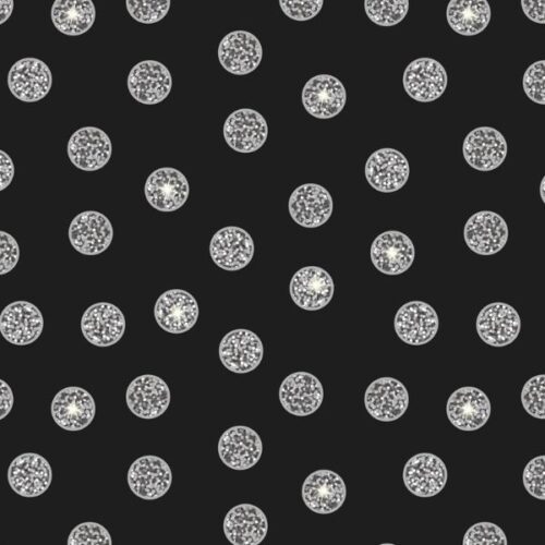 A842.3 Black Disco Dots with Silver Metallic Disco Lewis & Irene
