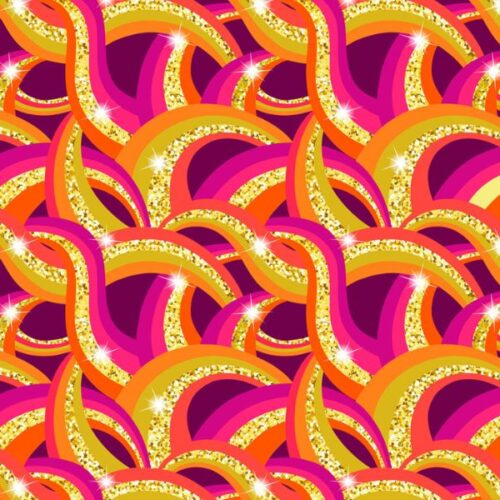 A843.1 Multi Disco Rainbows with Gold Metallic Disco Lewis & Irene