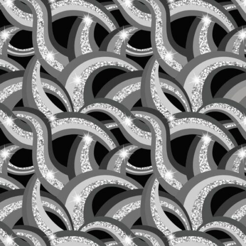 A843.3 Black and Grey Disco Rainbows with Silver Metallic Disco Lewis & Irene