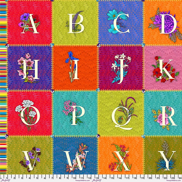 PWOB097.PANEL Alphabet Language of Flowers Odile Bailloeul FreeSpirit