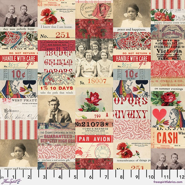 PWTH220.RED Red Collage Palette Red Tim Holtz FreeSpirit