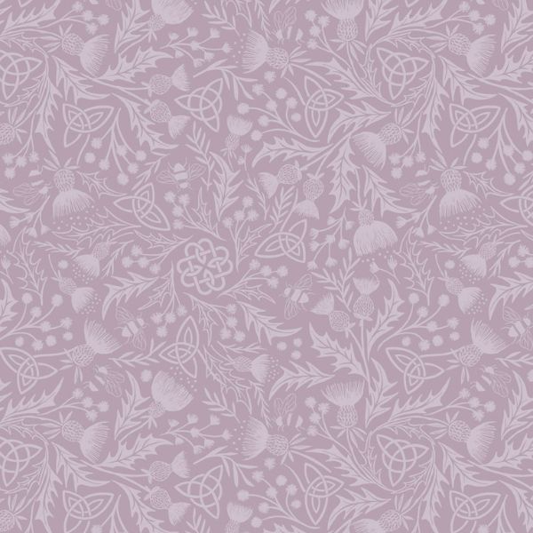 W17 Mono Thistle Light Lavender 108 Wide Widths Lewis & Irene