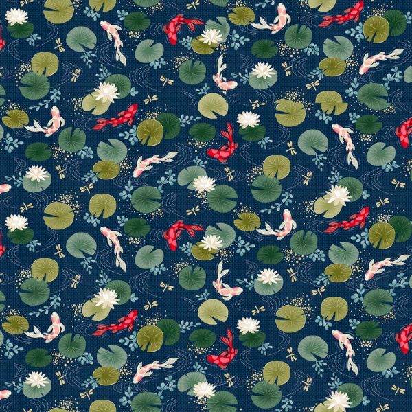 045_B8 Koi Indigo Kasumi Makower