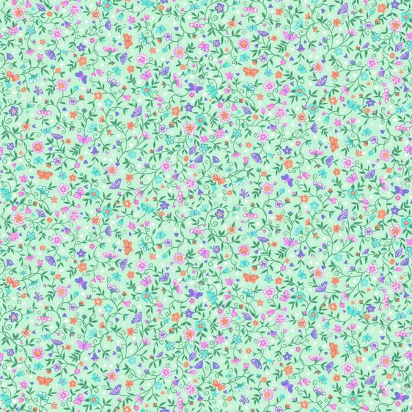 052_G Flower Trail Green Fairy Dust by Makower