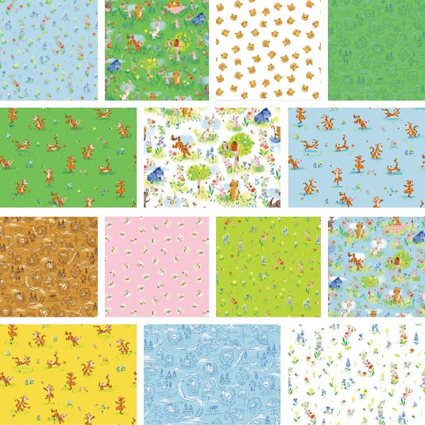 100 Aker Woods Fat Quarter Pack Riley Blake